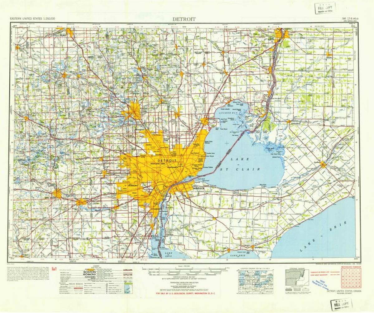 Detroit, AEB mapa