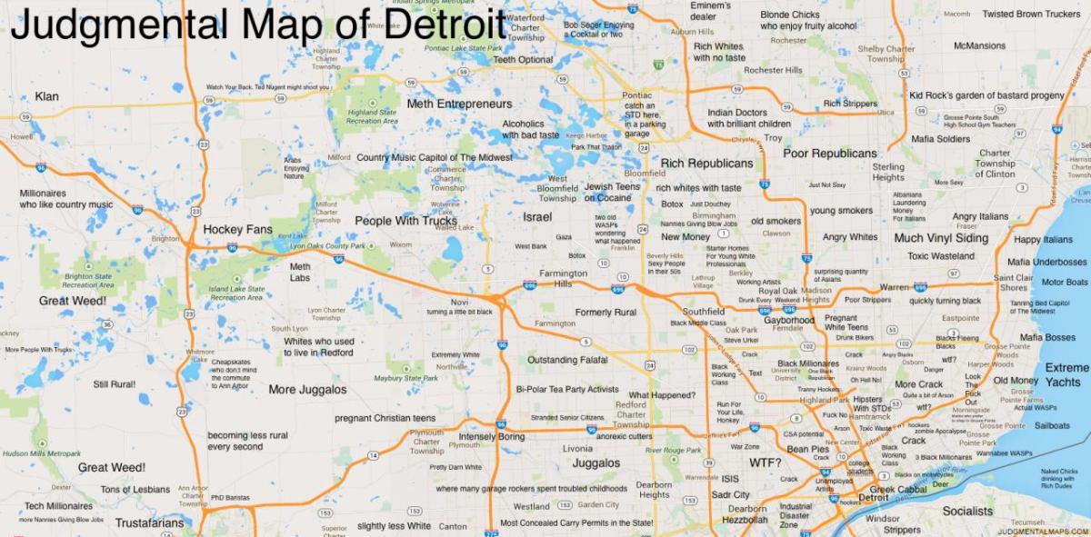 judgmental mapa Detroit