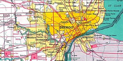 Mapa Detroit