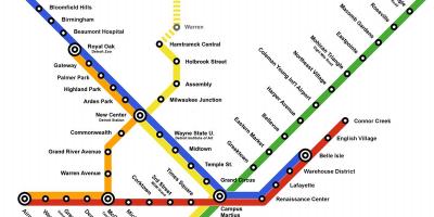 Mapa Detroit Metro