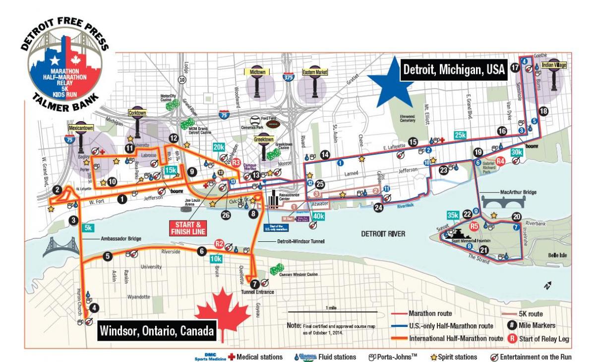 mapa Detroit maratoia