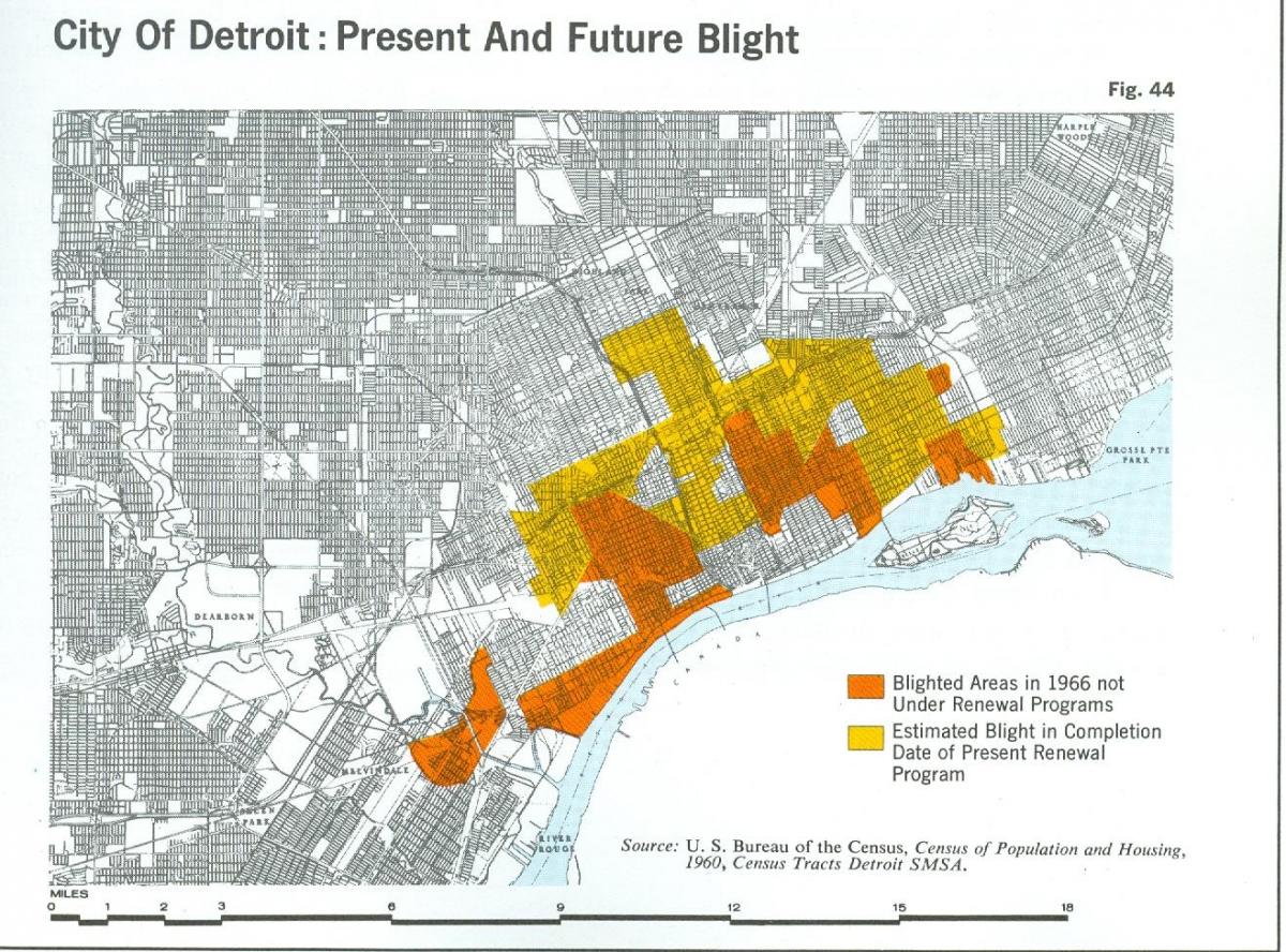 mapa Detroit tizón